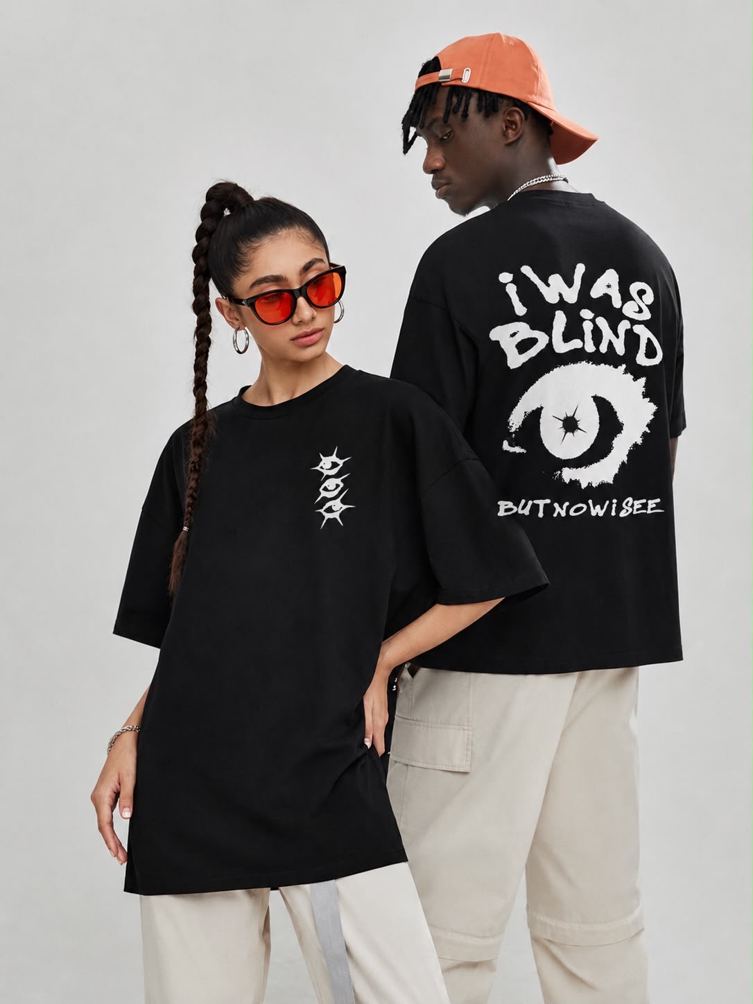 Blind Vision black tee front and back campaign view